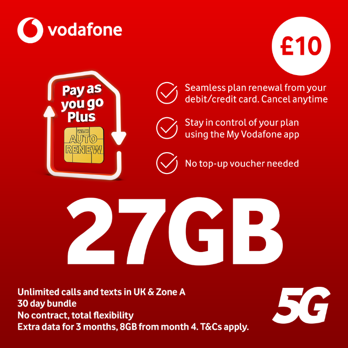 VODAFONE Pay as You Go PLUS