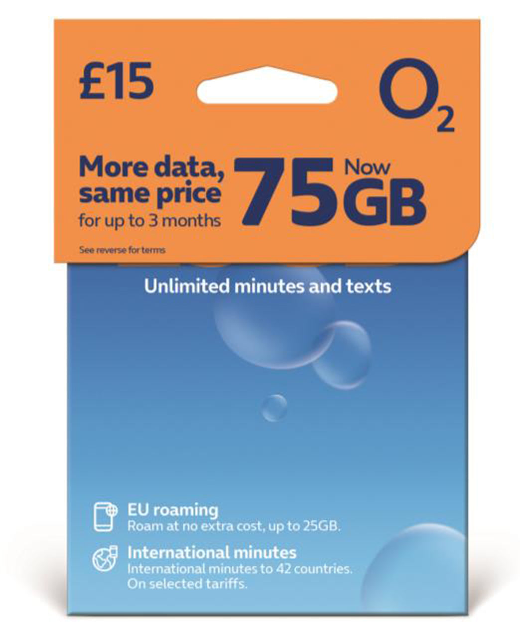 O2 75GB Pay As You Go SIM Card