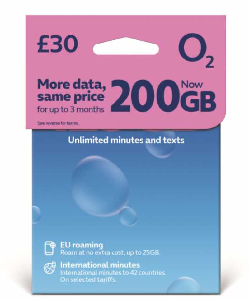 O2 Pay As You Go SIM Card