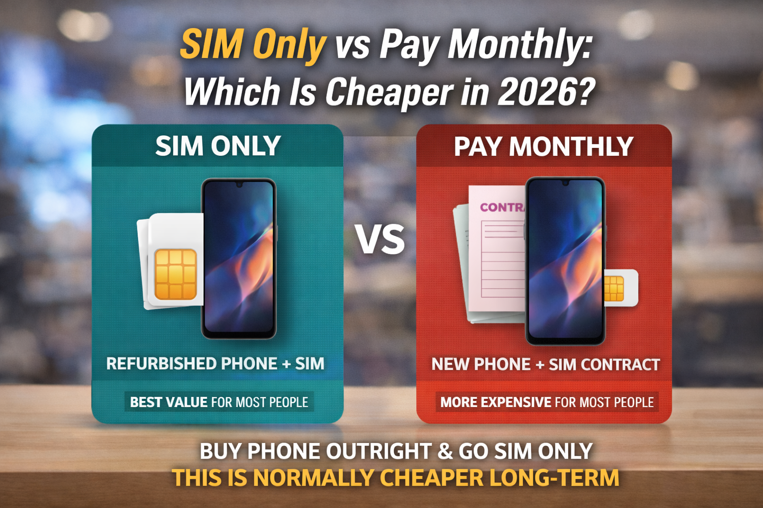 Pay Inside Only SIM Only vs Pay Monthly: Which Is Cheaper in 2026? – YoungMobile