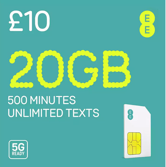 EE Sim Card 8GB Pay As You Go Sim Card
