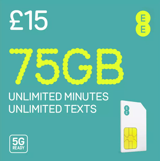EE Sim Card 25GB Pay As You Go Sim Card