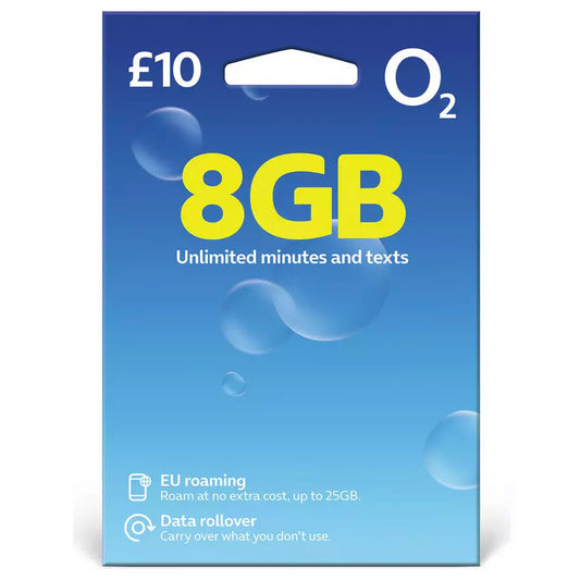 O2 8GB Pay As You Go SIM Card