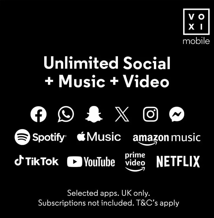 VOXI 25GB 30 Day Pay As You Go SIM Card  - PREPAID